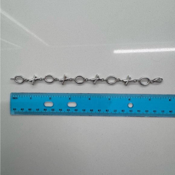 Vintage XO Sterling Silver Bracelet - Picture 3 of 7